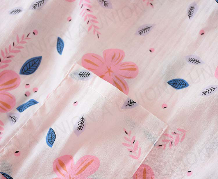 (VH0423) Sakura 櫻花日式女款和服浴袍 睡袍 睡衣 睡裙 棉質和服浴袍睡衣 日式女款和服浴袍 吊帶裙 家居服 雙層紗布睡袍 女士和服 浴衣 居家睡衣 汗蒸桑拿 均碼