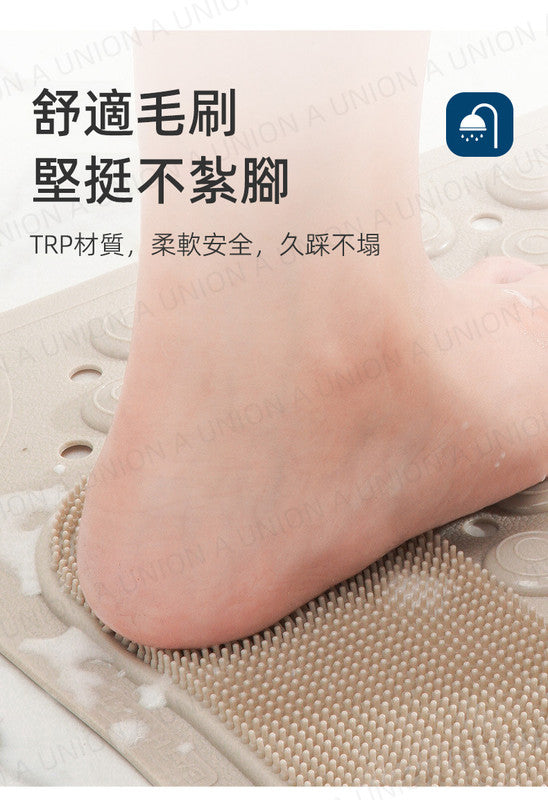 (VH2155)防滑按摩搓腳墊 矽膠吸盤防滑搓腳墊 足部按摩墊 搓腳神器 浴室防滑墊 防摔腳墊 廁所地墊 淋浴間衛浴墊 按摩墊 去死皮腳墊 藍色