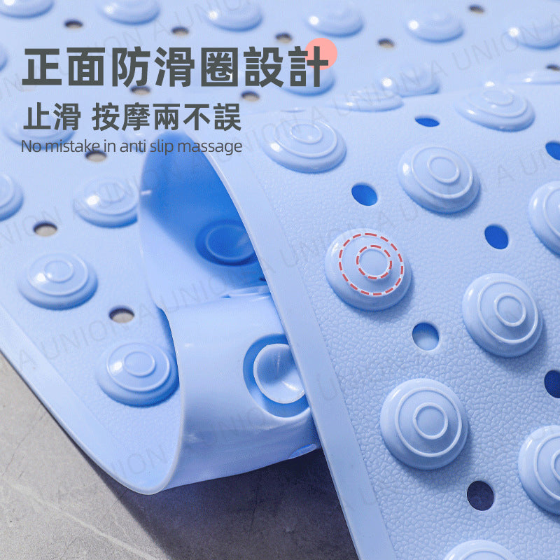 (VH2155)防滑按摩搓腳墊 矽膠吸盤防滑搓腳墊 足部按摩墊 搓腳神器 浴室防滑墊 防摔腳墊 廁所地墊 淋浴間衛浴墊 按摩墊 去死皮腳墊 藍色