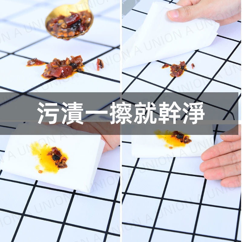 (VH2156)日系小清新防水免洗格仔枱布 茶幾餐桌布 餐桌墊 桌墊 防水防燙防油免洗 臺布 檯墊 餐桌布 野餐墊137*180CM