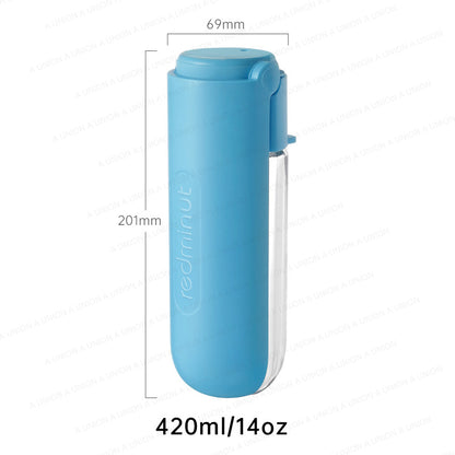 (VP0229) Redminut special long sink portable dog drinking water bottle pet special long sink accompanying water bottle dog drinking water dog water bottle portable small portable water bottle 300ml