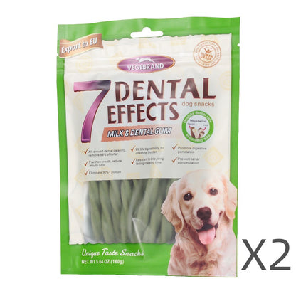 (VP0216) VEGEBRAND 7-weight high-efficiency dental cleaning stick 160g x 2 packages pet dog snacks dental cleaning stick puppy molar stick small dog Teddy Golden Retriever Corgi teeth cleaning chew