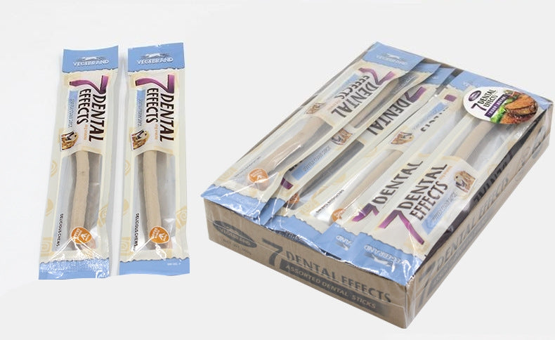 (VP0221) VEGEBRAND 7-weight high-efficiency teeth cleaning stick 15g*24 pack/box dog molar stick cleaning teeth bone pet dog snacks teeth cleaning stick puppy molar stick small dog Teddy Golden Retriever Corgi teeth cleaning chew