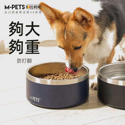 (VP0023) M-PETS 18CM寵物飯碗 加厚碗 磨砂碗 防打翻碗 防滑盆 狗盆 不銹鋼碗 餵食盆 貓碗 狗碗 寵物飯盆 飯兜 狗糧碗