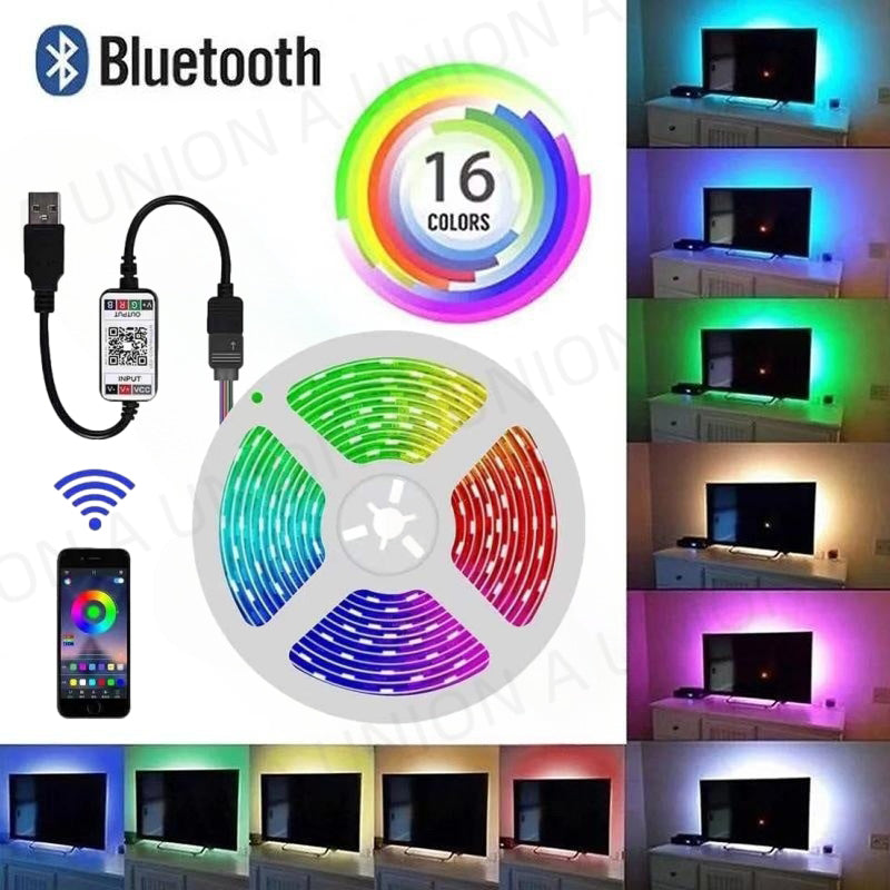 （VH0459）手機APP藍牙控製智能變色燈帶 背燈 屏幕背燈 RGB 3M 180燈珠LED燈條led light strip 電腦使用流光溢彩顯示器屏幕液晶屏幕畫面同步背景燈防水【藍牙控製器】