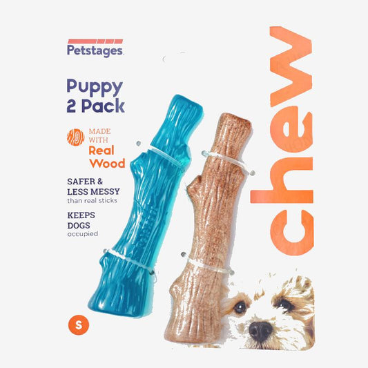 (VP0053) Petstages Branch Teething Stick-2 Pack Dog Toy Pet Toy Teething Artifact Dog Teeth Cleaning Toy Chew Toy Dog Molar Dog Teething Stick Bone Shape Chew Toy Resistant to gnawing and bite