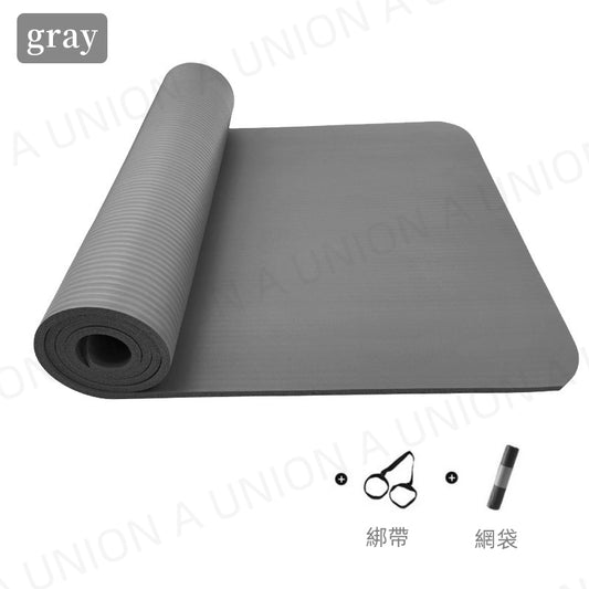 （VH0707）瑜伽墊 健身墊 Eco-Friendly TPE Yoga Mat  瑜伽墊 瑜珈墊 防滑減震 隨身攜帶 含網袋+綁帶 灰色