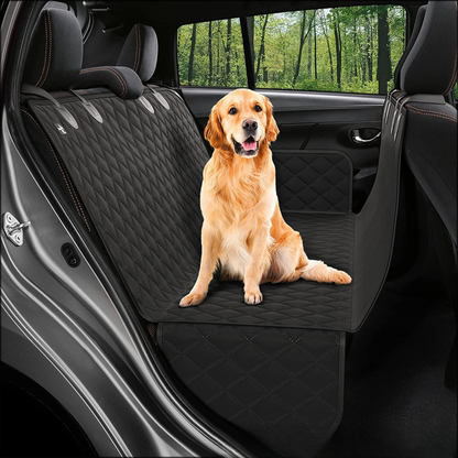 (VP0119) Pet cat and dog car back seat protective mat, pet car mat, car pet mat, rear dog mat, anti-dirty and waterproof rear seat cushion, car rear seat protective mat, car SUV pet seat cushion (double rear seat cushion), black