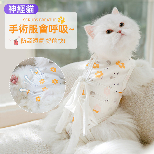 (VP0117) Breathable cat protective clothing, cat sterilization clothing, surgical clothing, female cat weaning, anti-licking, anti-hair loss, postoperative strapping, cat postoperative pet supplies, pet sterilization clothing, cat surgical clothing