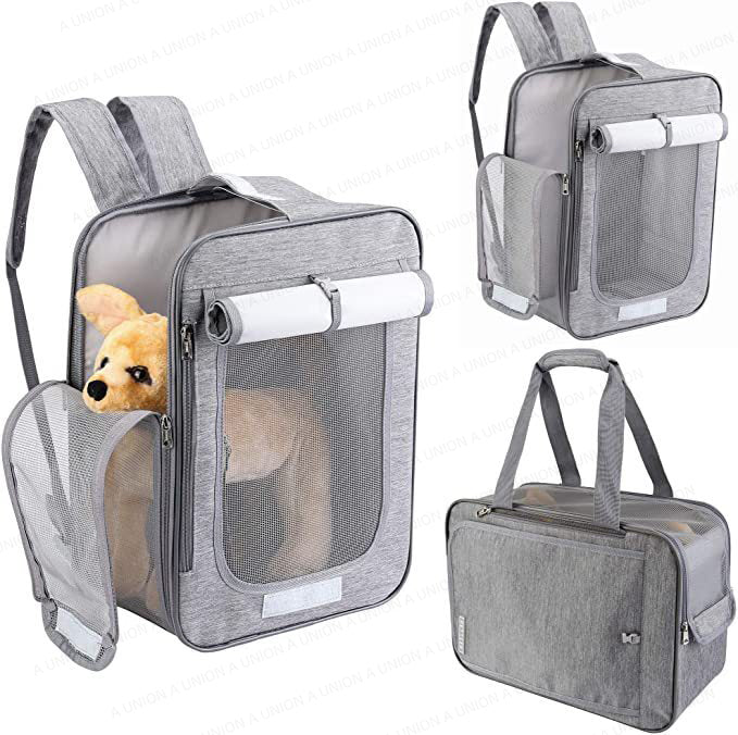 (VP0235) Petseek pet travel cat bag multifunctional portable shoulder crossbody bag portable cat backpack pet backpack portable multifunctional pet outing bag (can be used as a backpack/handbag)