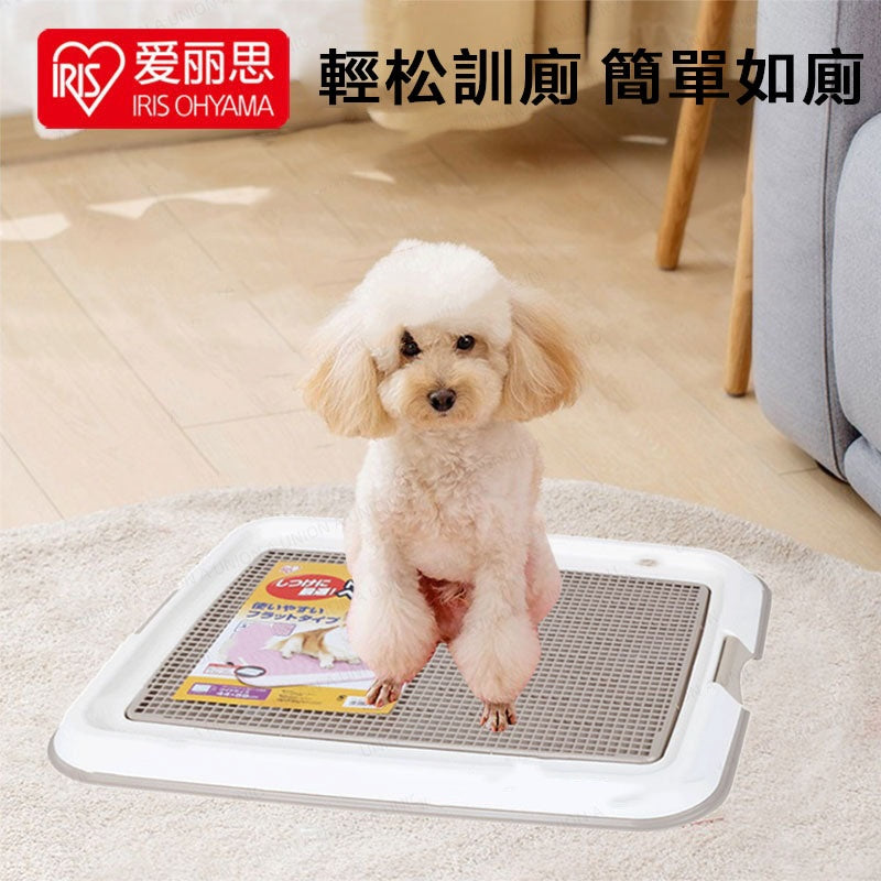 (VP0208) IRIS dog toilet board (brown) with mesh, flip-up semi-open type, medium size 49x36.5cm Iris medium size pet dog pee pad suitable for