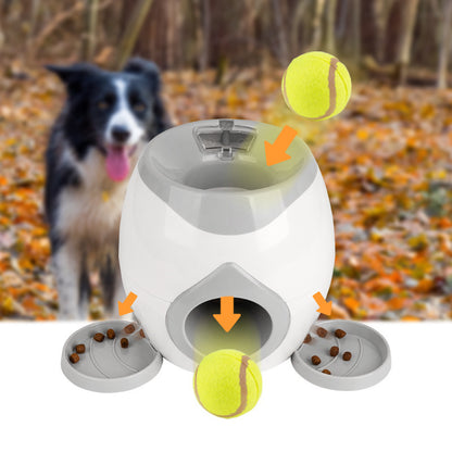 (VP0046) Pet tennis feeder and tennis ball, a pet reward machine, dog reward feeder, pet toy, pet interactive toy, interactive training machine, pet feeder, tennis reward machine