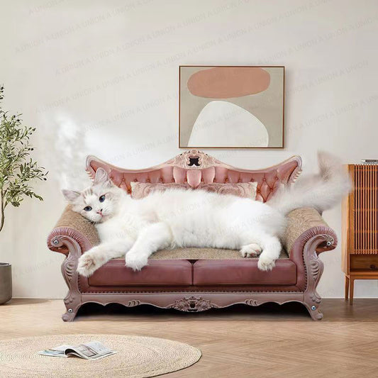 (VP0227) Cat Sofa Cat Scratching Board Cat Nest Integrated (Retro Sofa Corrugated Cat Scratching Board) European Retro Cat Sofa Cat Scratching Board Claw Grinder Cat Toy