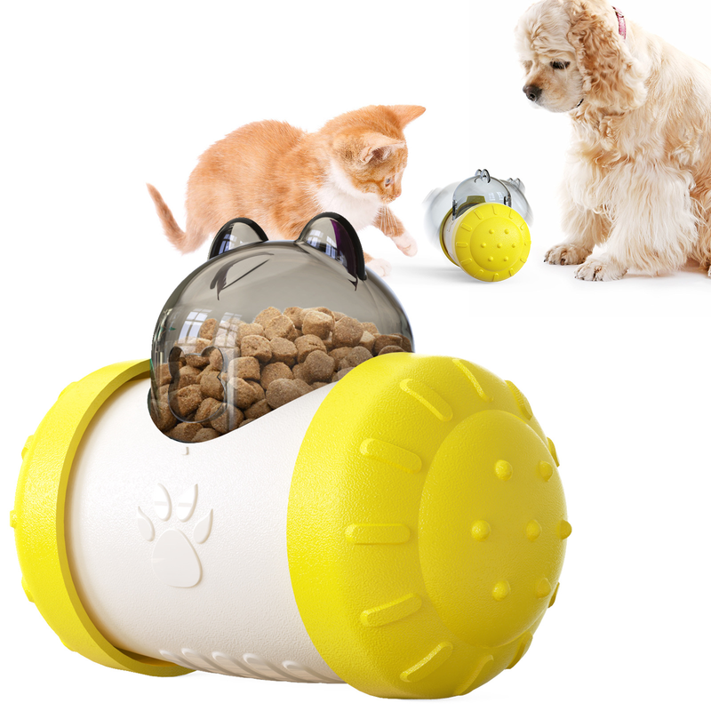 (VP0148) Pet supplies cat and dog toys, snacks, leaking food toys, slow food toys, boredom relief artifacts, leaking food educational toys, dog snacks, toys, training, slow food toys, pets with high IQ, hidden food tumblers, slow food bowls, yellow