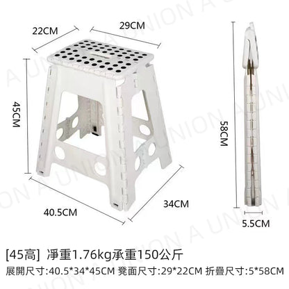 （VH0694） 45CM便攜折疊凳 家用塑料折疊凳子 折疊收納椅 戶外便攜式小板凳