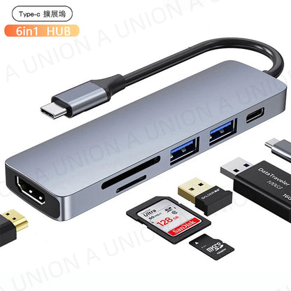 (VH0302)6-in-1 PRO Hub for TYPE C USB-C  多功能轉換器 高速分插器 擴充器 多端口集線器 鋁合金 擴展器 六合一PRO轉換器 多功能多口轉接器