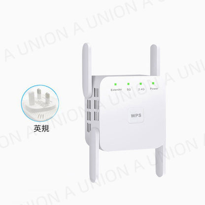 （VH0633）WiFi信號擴展器 插蘇型 無線訊號增強器 雙頻千兆信號擴展器 信號延伸器 範圍擴展器 / 路由器router擴展 / 無線AP 配備 4x 高功率天線 白色