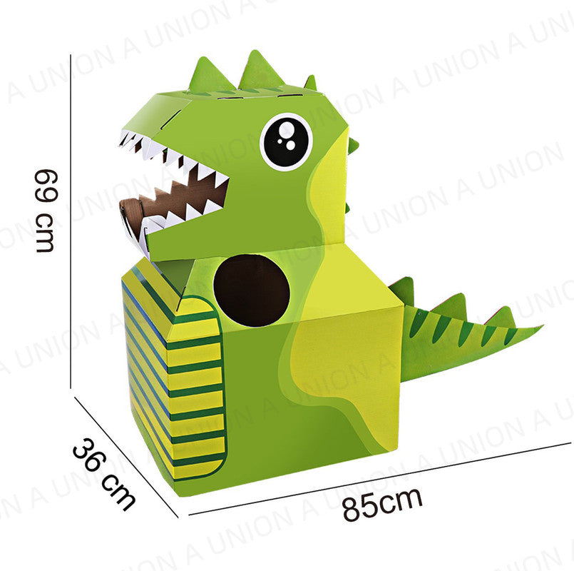 （VH0515）兒童恐龍紙箱玩具 可穿紙盒DIY 手工製作 幼兒園表演服裝 紙恐龍玩具 （恐龍) 兒童可穿恐龍模型 紙箱玩具 - 可穿兒童玩具服 幼稚園服飾派對扮裝