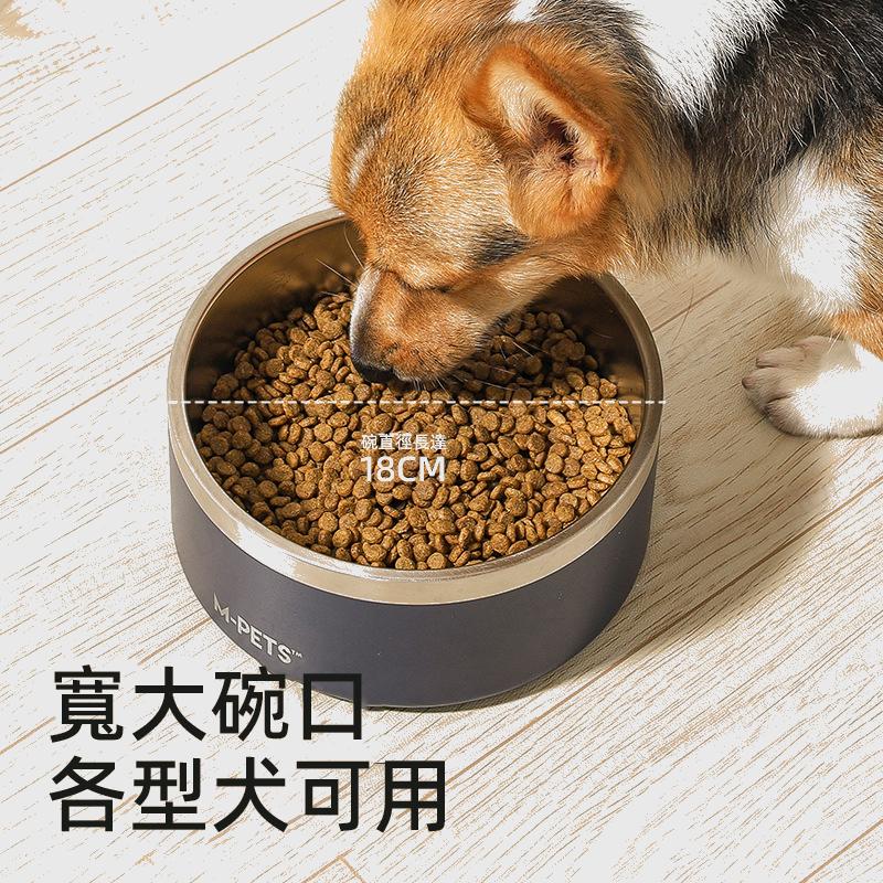 (VP0023) M-PETS 18CM寵物飯碗 加厚碗 磨砂碗 防打翻碗 防滑盆 狗盆 不銹鋼碗 餵食盆 貓碗 狗碗 寵物飯盆 飯兜 狗糧碗