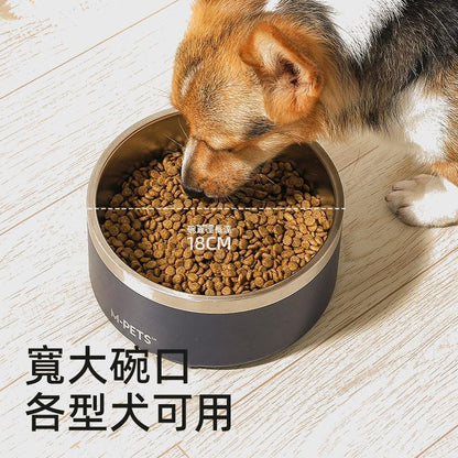 (VP0023) M-PETS 18CM寵物飯碗 加厚碗 磨砂碗 防打翻碗 防滑盆 狗盆 不銹鋼碗 餵食盆 貓碗 狗碗 寵物飯盆 飯兜 狗糧碗