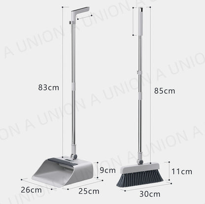 (VH0116) Three-in-one [broom + floor brush + garbage shovel] set upright foldable garbage shovel + 180° rotating broom + 180° rotating floor brush combination broom set floor brush dustpan three-piece set