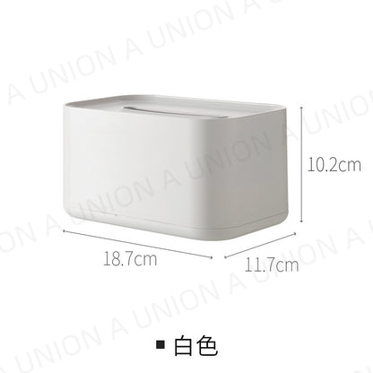 (VH0119) Japanese spring tissue box (white) desktop home living room coffee table paper box light luxury minimalist style storage box simple and practical paper box paper box spring tissue box simple and practical paper box (white)