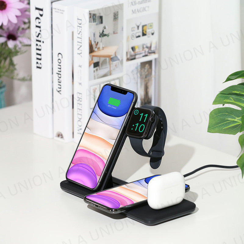 (VH0124) Four-in-one wireless charger for iPhone/Apple Watch/Airpods wireless charging wireless fast charging stand for headphones iwatch mobile phone charging super integrated magnetic wireless fast charging stand 