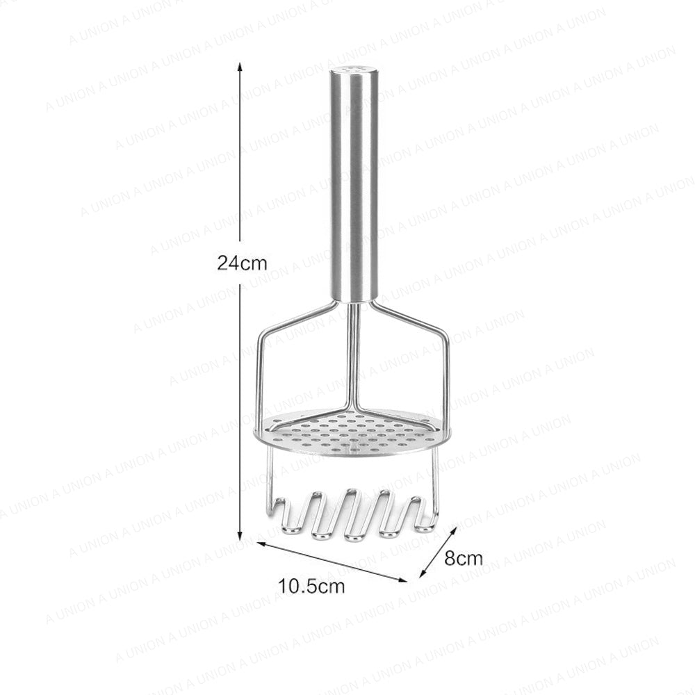 （VH0987） [壓薯仔器] 不銹鋼波浪形壓薯蓉器 廚房工具 不銹鋼土豆壓泥器廚房小工具 番薯水果搗碎器 碾壓泥神器