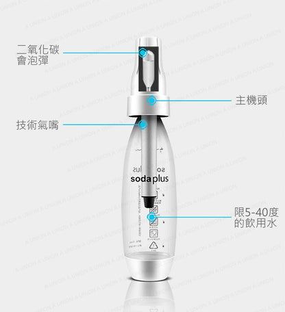 （VH0977）便攜式氣泡水機 蘇打水機 梳打水機  氣泡水機（附1盒氣泡蛋+5包濃縮果汁）1000ML