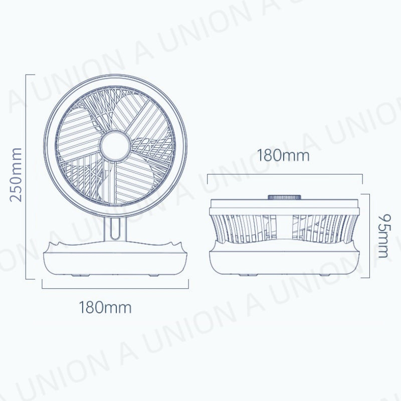 (VH2226)風扇 夜燈風扇 靜音循環風扇 USB風扇 座枱風扇 掛牆風扇 可調高度風扇 露營風扇 可攜帶風扇 便攜風扇 充電風扇 無線風扇