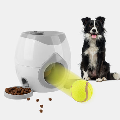 (VP0046) Pet tennis feeder and tennis ball, a pet reward machine, dog reward feeder, pet toy, pet interactive toy, interactive training machine, pet feeder, tennis reward machine