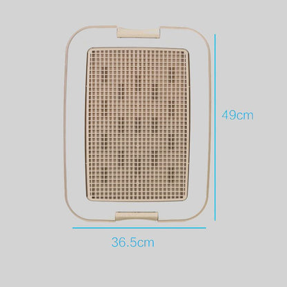 (VP0208) IRIS dog toilet board (brown) with mesh, flip-up semi-open type, medium size 49x36.5cm Iris medium size pet dog pee pad suitable for