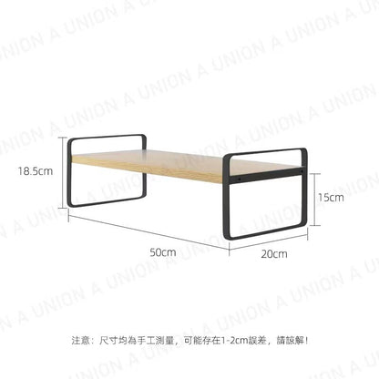 (VH2118) 電腦增高架 電腦顯示屏增高架 家居擺件置物架書桌收納置物架 桌面多層整理架 鐵藝書架 台式電腦架 辦公桌面置物架 收納置物架 抬高底座支架 墊高架子 保護頸椎