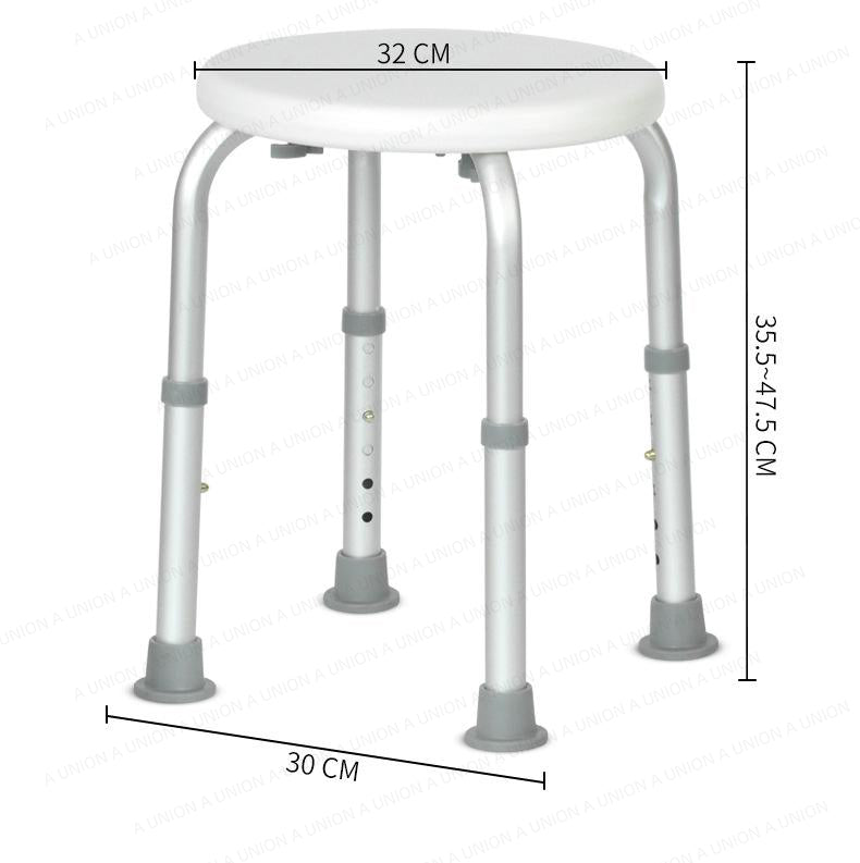 （VH0995）圓型鋁合金沖涼椅 輕巧迷你沐浴椅 可調坐高洗澡椅