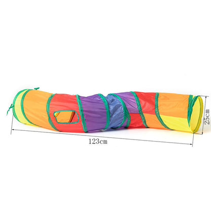 (VP0055) Rainbow Folding Cat Tunnel Folding Tunnel Multi-hole Cat Tunnel Cat Tunnel Cat Hide and Seek Tunnel Cat Paradise Pet Tunnel