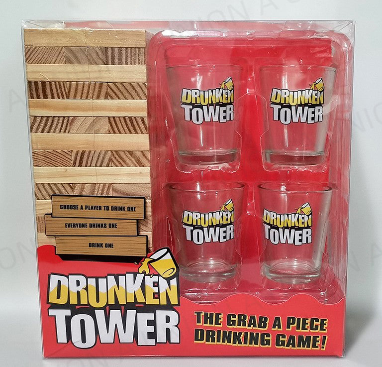 (VH0699)DRUNKEN TOWER 酒game 創意DIY互動層層疊 飲酒遊戲 娛樂助興 酒杯遊戲加層層疊積木 酒具 酒杯遊戲 酒GAME 賭具 啤牌 籌碼 Board Game Party