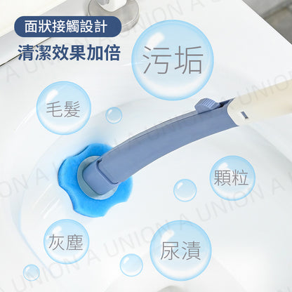 (VH0127) Disposable Toilet Brush Set No Dead Angle Toilet Brush Cleaning Brush No Punching Wall-mounted Toilet Brush Long-Handed Toilet Brush Contains Concentrated Cleaning Liquid Brush Head Disposable Toilet Brush + 8 Sponge Head Set