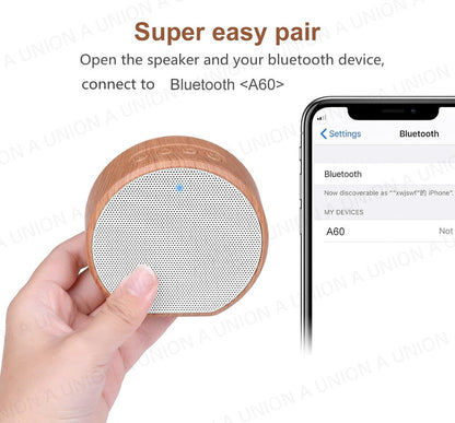 (VH0646)藍牙音響 木紋無線插卡便攜音響 復古電腦音響 A60 藍牙音響 P2328