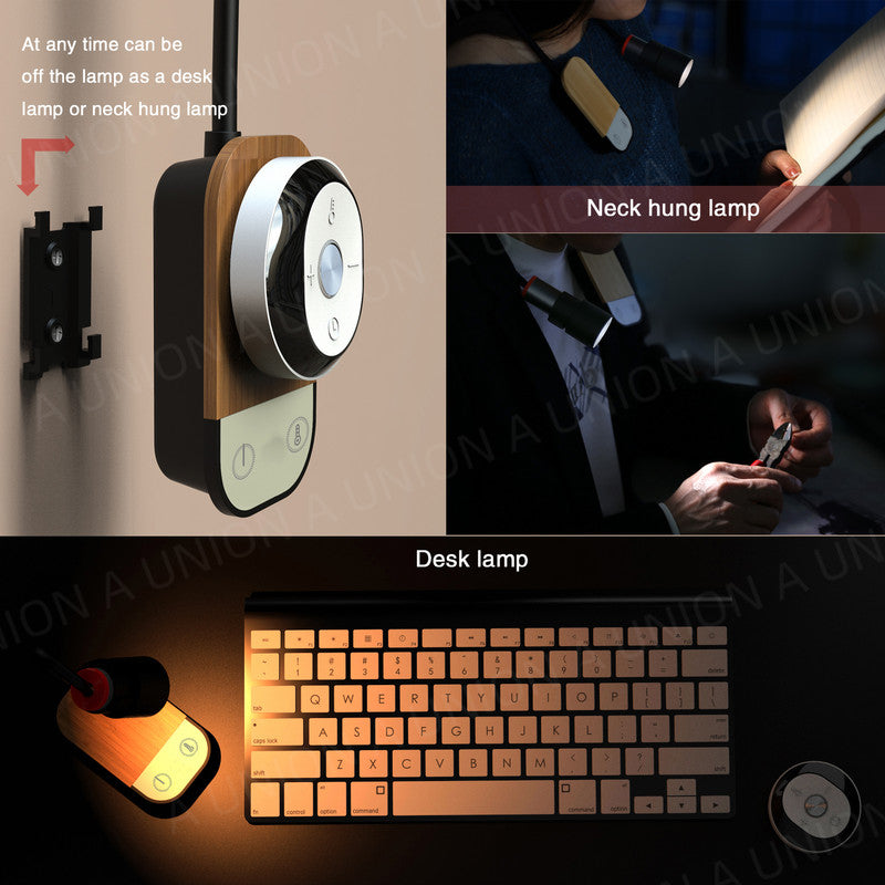 (VH0022) Rechargeable Magnetic Remote Control Wall Lamp Bedside Lamp Wall Aisle Lamp Student Dormitory Reading Lamp Wall Lamp Wall Lamp Portable Night Light Rechargeable LED Eye Protection Table Lamp Wall Lamp Touch USB Rechargeable Night Light