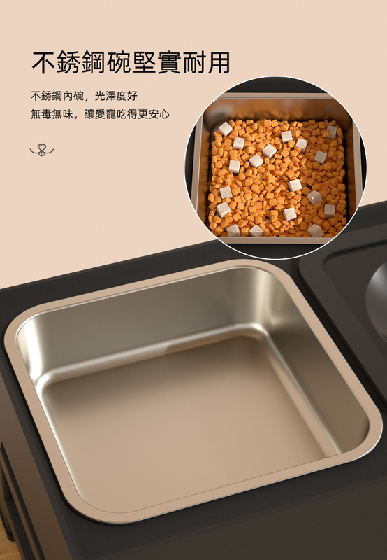 (VP0138) Pet double food bowl, pet food bowl, stainless steel basin, dog and cat bowl, water bowl, foldable bowl, cat bowl, drinking bowl, dog bowl, adjustable heightening dog bowl, protects cervical vertebrae, pets prevent overturning pet food bowl