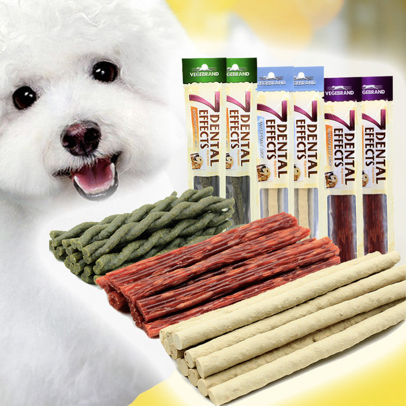 (VP0221) VEGEBRAND 7-weight high-efficiency teeth cleaning stick 15g*24 pack/box dog molar stick cleaning teeth bone pet dog snacks teeth cleaning stick puppy molar stick small dog Teddy Golden Retriever Corgi teeth cleaning chew