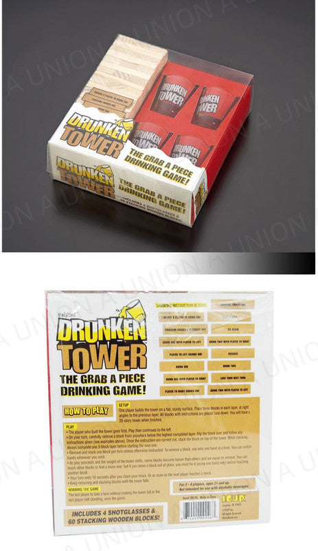 (VH0699)DRUNKEN TOWER 酒game 創意DIY互動層層疊 飲酒遊戲 娛樂助興 酒杯遊戲加層層疊積木 酒具 酒杯遊戲 酒GAME 賭具 啤牌 籌碼 Board Game Party