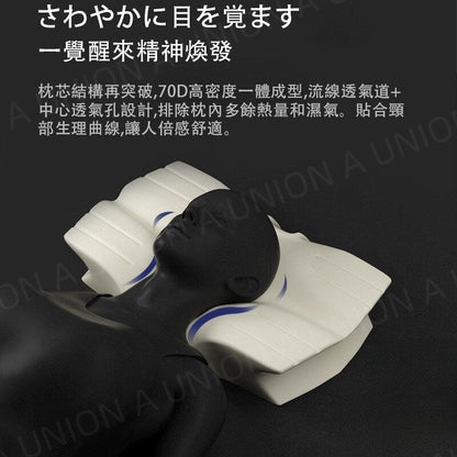 (VH0106) 新品專利科研成果 3D頸椎枕頭 雙面曲線蝴蝶形記憶棉枕頭 適合人體工學 醫療記憶太空枕 有助改善睡眠質素 改善頸椎角度 全呎寸男女適用 出口日本