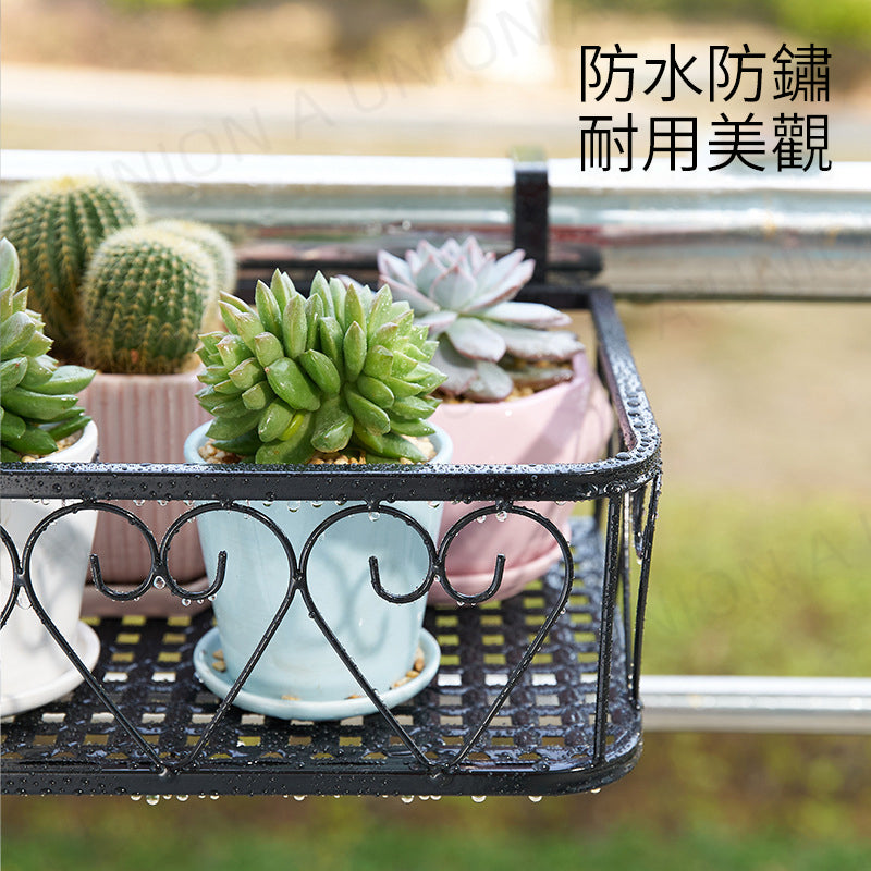 (VH0147) Balcony railing flower rack terrace hanging basket potted plant rack balcony flower rack plant rack hanging basket window sill flower rack window sill flower pot plant rack succulent rack potted hanging orchid shelf storage rack hook width ±2.5cm