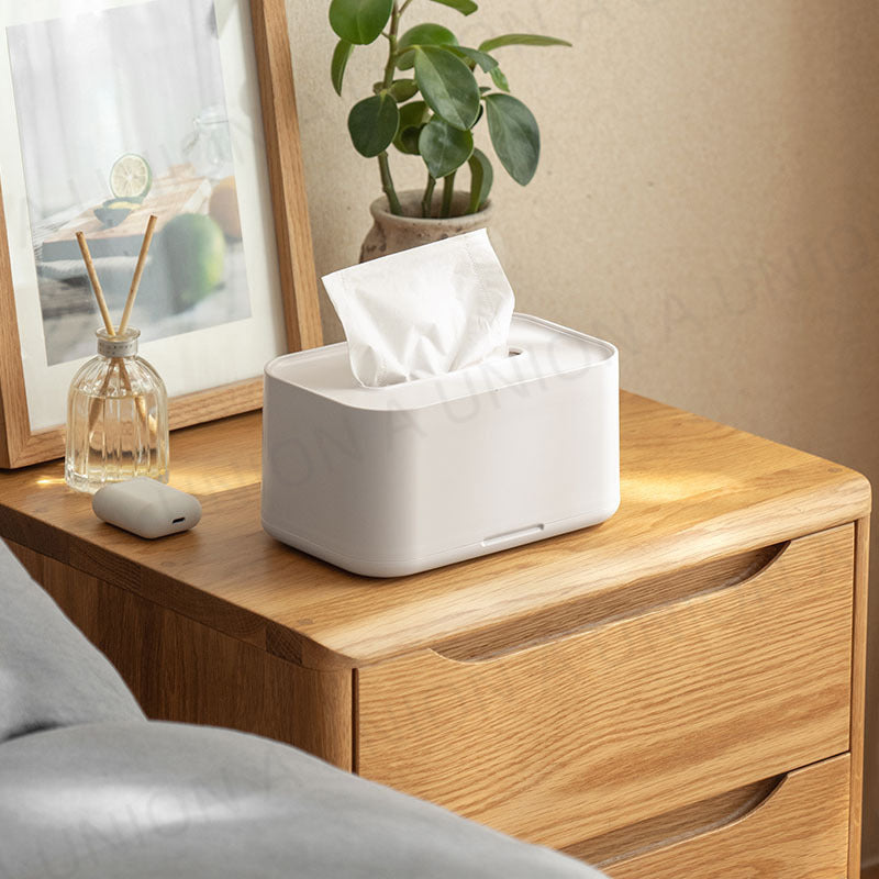 (VH0119) Japanese spring tissue box (white) desktop home living room coffee table paper box light luxury minimalist style storage box simple and practical paper box paper box spring tissue box simple and practical paper box (white)