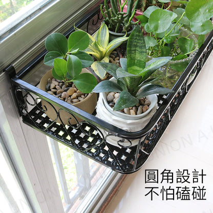 (VH0147) Balcony railing flower rack terrace hanging basket potted plant rack balcony flower rack plant rack hanging basket window sill flower rack window sill flower pot plant rack succulent rack potted hanging orchid shelf storage rack hook width ±2.5cm