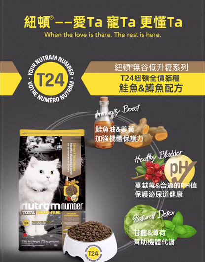 (VP0102) Total T24 Grain-free Natural Salmon and Trout Formula Full Price Cat Food 1.5kg General Cat Food for Kittens and Adults Nutritional Fattening and Hairy Main Food