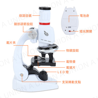 （VH0498）兒童顯微鏡STEAM科學實驗顯微鏡玩具套裝 小學生製作實驗器材幼兒園教具