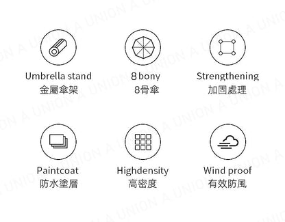 (VH2026)自動雨傘 天藍色雨傘 自動開關雨傘 黑膠雨傘 黑膠防曬雨傘 防曬雨傘 抗風雨傘 檔風雨傘 一鍵開關雨傘 合金骨架縮骨遮 雨遮 短傘 縮骨遮 短遮 摺疊雨傘 Umbrella