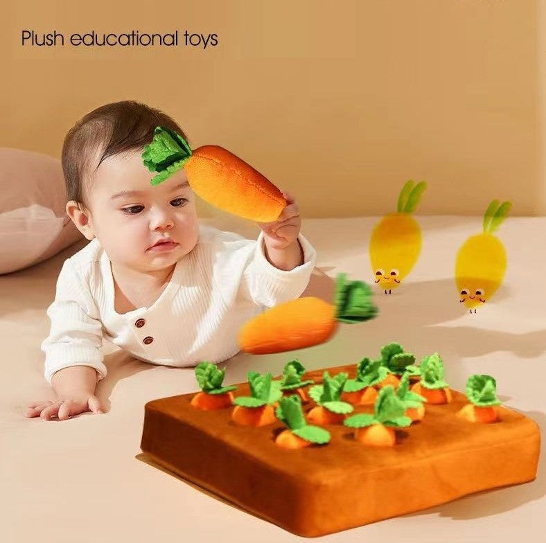 (VP0140) Carrot pulling plush toy pet chewing doll fruit and vegetable patch mushroom picking pet educational toy